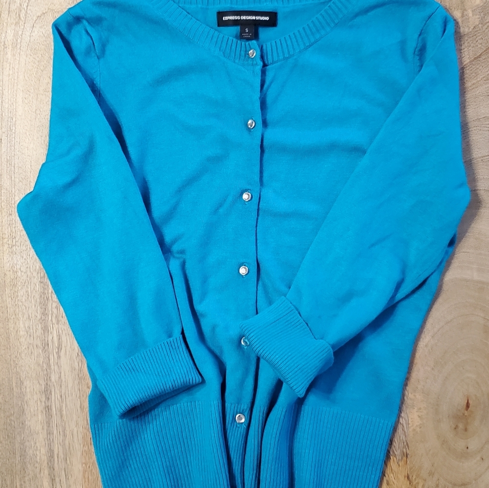 Express Design Studio Small Teal Button - image 5